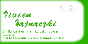 vivien hajnaczki business card